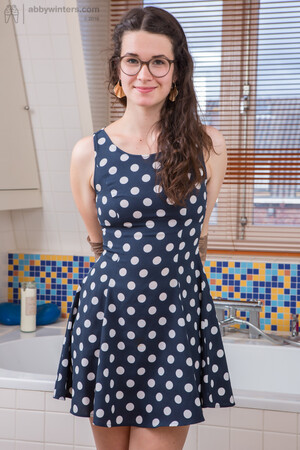 Emilia Naked in Glass Dildo On Abby Winters