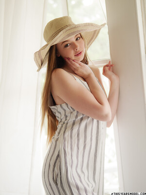 Lana Lea in Summer Hat at This Years Model