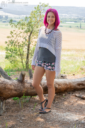 Victoria R in Naked Yoga Outdoors at Abby Winters