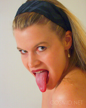 Taryn in Sexy Sheer Shirt at Cosmid