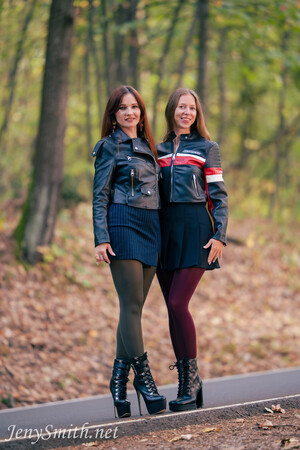 Jeny Smith and Olya in My Coloured Pantyhose