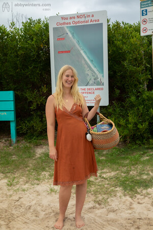 Juniper J in Self Pleasuring At The Beach at Abby Winters