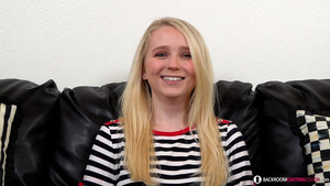 Phoebe in Tiny Girl Next Door Vs 9 Inches at Backroom Casting Couch