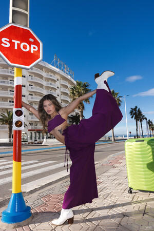 Irene Rouse Fashion In Purple