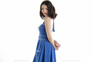 Nora Rose Blue Dress Curves Nude Muse