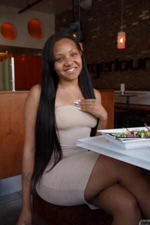 Dajah Wallace Nude in Burger Lounging Zishy