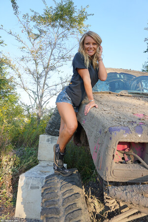 Meet Madden 4x4 Jeep Busty Blonde