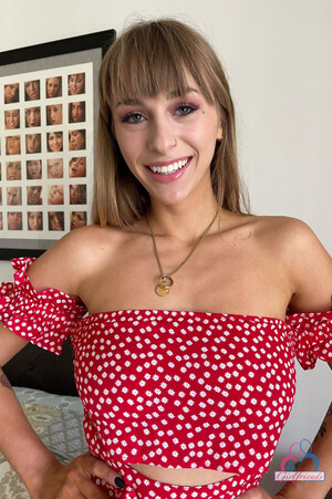 Angel Youngs Leggy Busty Babe in Bed